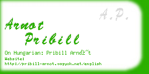 arnot pribill business card